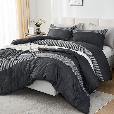 Queen Comforter Set - 3 Pieces Lightweight Summer Bedding Set, All Season Down Alternative Comforter
