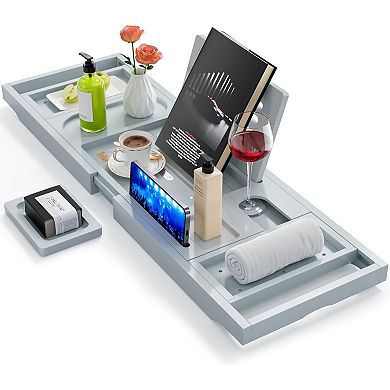 KSIZUIS Expandable Bathtub Tray Caddy