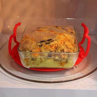 4 in 1 Microwave Tray Stand Splatter Guard Rack 9.25 Inch Kitchen Tool