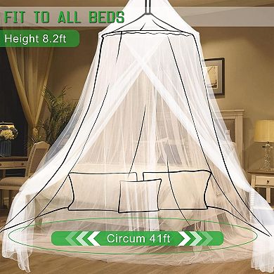 Mosquito Net Bed Canopy,King Canopy Bed Curtains Queen Size from Ceiling,Dome Mosquito Netting Bed