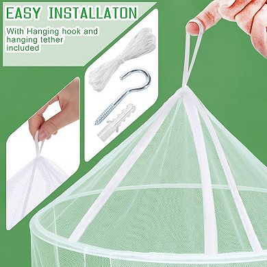 Mosquito Net Bed Canopy,King Canopy Bed Curtains Queen Size from Ceiling,Dome Mosquito Netting Bed