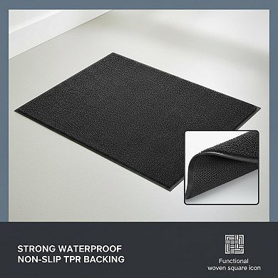 Dirt Trapping Non-slip Machine Washable Front Doormat Super Absorbent for Muddy Shoes Paws