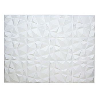 20 Inch 3D PVC Wall Panels Stick On Diamond Design Tiles Pack of 12