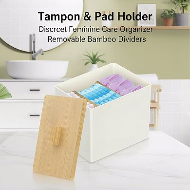 KSIZUIS Feminine Care Organizer - Tampon & Pad Holder for Bathroom Storage