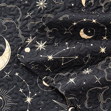 Quilt Set Full Queen Size Print 3 Piece,Lightweight Soft Coverlet Modern Style Bedspread Set