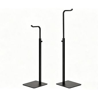 Great Ambitions 2-Pack Adjustable Purse Holder Stand - Black Hanger Rack for Bags & Display
