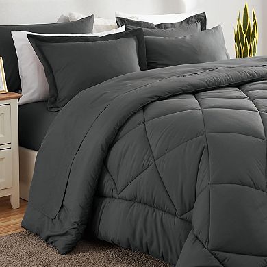 Comforter Set - Bed in a Bag Queen Size 7 Pieces, Luxury Soft Bed Set for All Seasons, Bedding Set