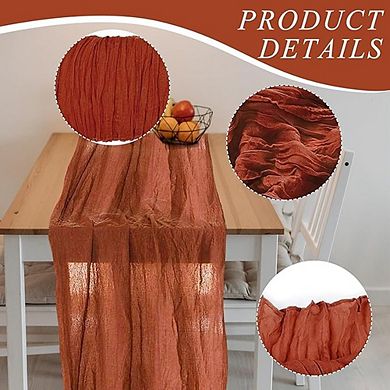 Cheesecloth Table Runners Boho Gauze Fabric for Wedding & Party Decor
