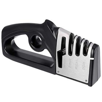 4 in 1 Knife Sharpener with Gloves Diamond Tungsten Ceramic Tool