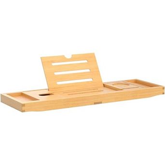 KSIZUIS Foldable Bathtub Tray Caddy - Expandable Luxurious Spa Gift for Self-Care