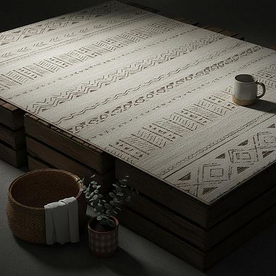 Boho Washable Non-Slip Area Rug Soft Low Pile for Living Room Bedroom Dining