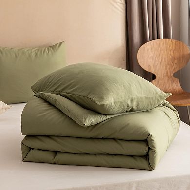 King Comforter Set , 3pcs (1 Boho Olive Cal King Comforter & 2 Pillowcases), All Season Bedding