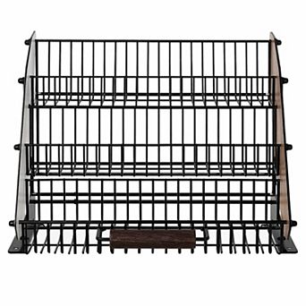 3 tier Pull Down Spice Rack Cabinet Organizer Shelf with Metal Frame
