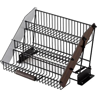 3 Tier Pull Down Spice Rack Cabinet Organizer Shelf with Metal Frame