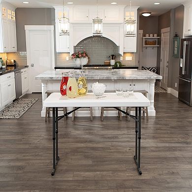 4ft Adjustable Height Folding Table, Commercial Grade for Multi-Purpose Use