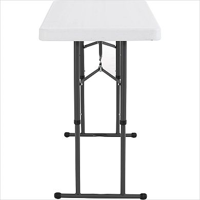4ft Adjustable Height Folding Table, Commercial Grade for Multi-Purpose Use