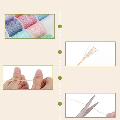 Cord Braided Rope Polyester for Sewing Crafts Bracelets Macrame 1Pc 984.25"x0.031"