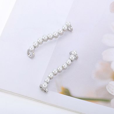 Nine Faux Pearl Shoelace Charms 2 Pcs