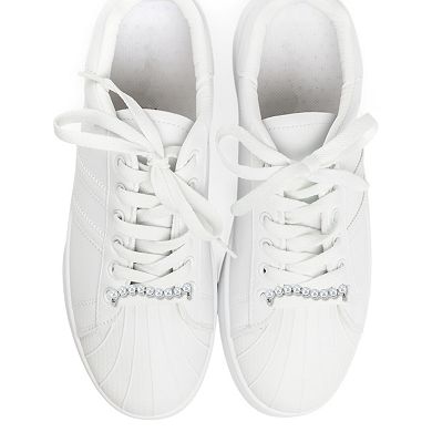 Nine Faux Pearl Shoelace Charms 2 Pcs