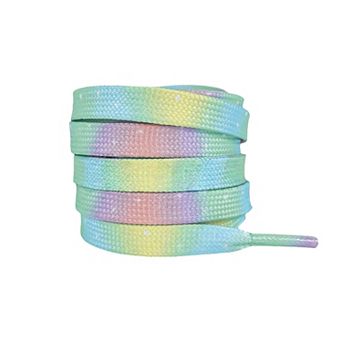 1 Pair Tie-Dye Flat Soft Shoelaces Shoestrings for Sneakers 55.1"