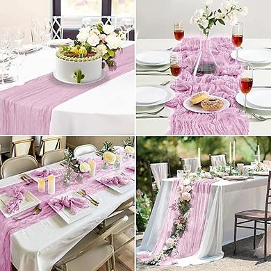 Cheesecloth Table Runner Gauze Sheer Soft Fabric 2 Pack