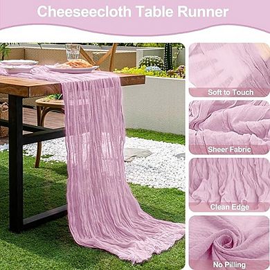 Cheesecloth Table Runner Gauze Sheer Soft Fabric 2 Pack