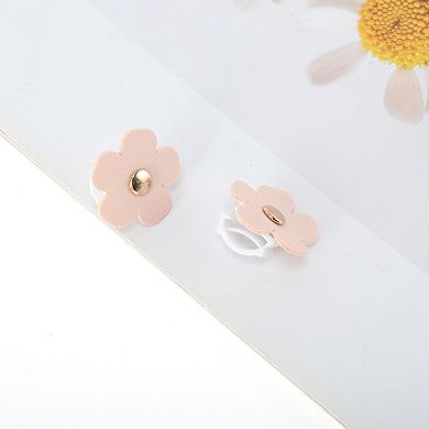 Faux Leather Flower Shoelace Charms 1 Pair