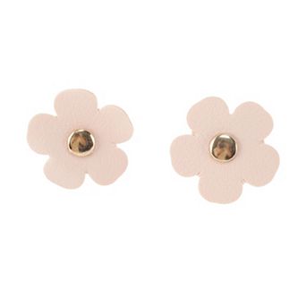 Faux Leather Flower Shoelace Charms 1 Pair