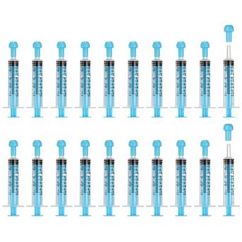 20 pc With Cap Plastic Syringes for Liquid Pet Feeding