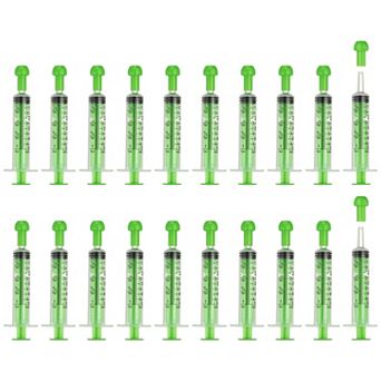 20 pc With Cap Plastic Syringes for Liquid Pet Feeding