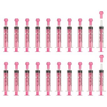 20 pc With Cap Plastic Syringes for Liquid Pet Feeding