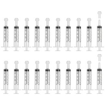 20 pc With Cap Plastic Syringes for Liquid Pet Feeding