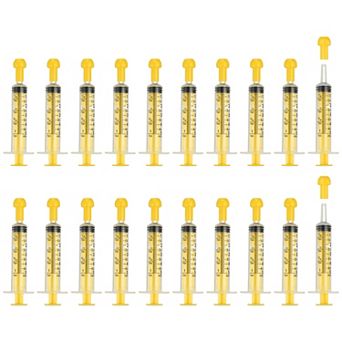 20 pc With Cap Plastic Syringes for Liquid Pet Feeding