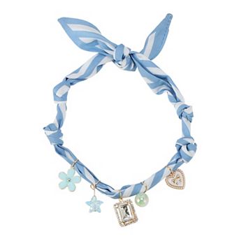 Durable Scarf Necklace with Charm Adjustable Tie 22.05" 1 pc