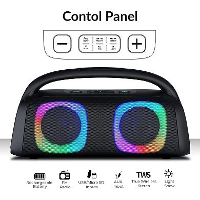 IQ Sound Portable Bluetooth Speaker with RGB Lights