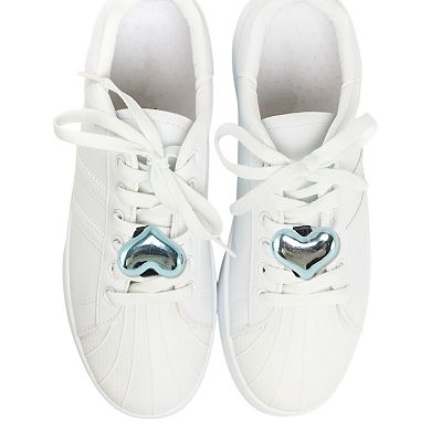 Flat Heart Shoelace Charms 1 Pair