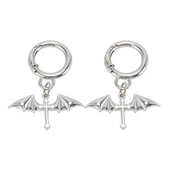 Winged Cross Shoelace Charms 2 pc