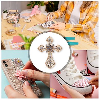 Rhinestone Cross-shaped Phone Case Decoration 1 Pc