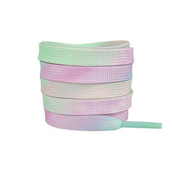 1 Pair Tie-Dye Flat Soft Shoelaces Shoestrings for Sneakers 55.1"