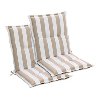 Aoodor Outdoor Tufted Chair Cushions Set of 2 for Patio Dining Chairs, 39 x 20 x 2.4 Inch