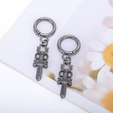 Sword-shaped Shoelace Charms 2 Pcs Gray Black