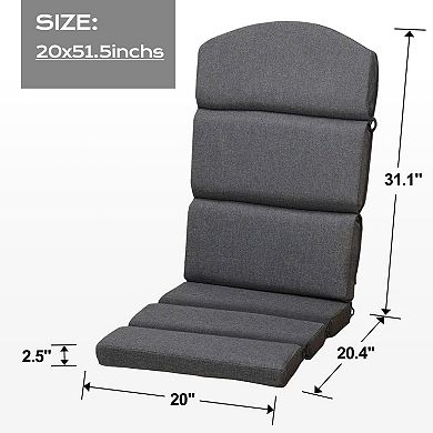 Aoodor Patio Chair Cushion - High-Back Adirondack Patio Cushions with Ties