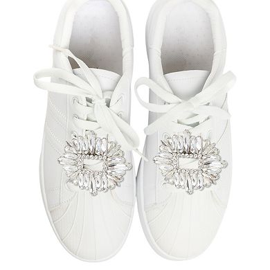 Shoe Accessories Silver Tone 2 Pcs