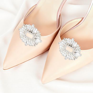 Shoe Accessories Silver Tone 2 Pcs
