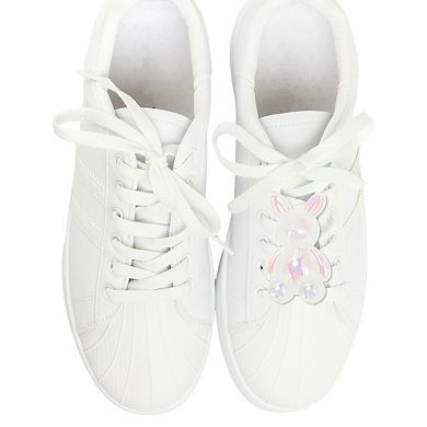 Rabbit Sneaker Buckle Shoe Accessories 1 Pc Multicolor White