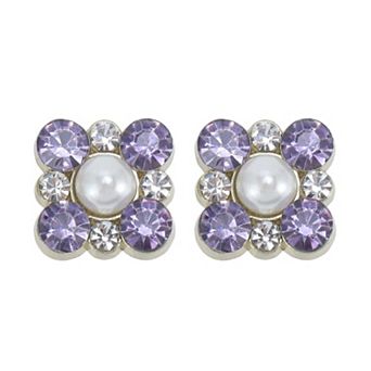 One Faux Pearl Rhinestone Shoelace Charms 2 pc