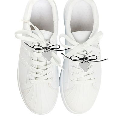 Lace-Up Heart Shoelace Charms 1 Pair