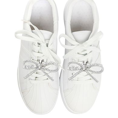 Bow with Detachable Clip Shoe Accessories 2 Pcs