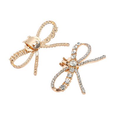 Bow with Detachable Clip Shoe Accessories 2 Pcs