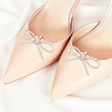 Bow with Detachable Clip Shoe Accessories 2 Pcs